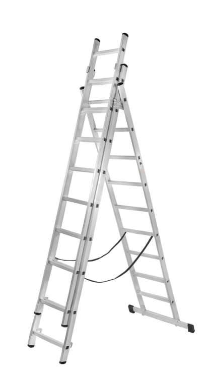 Лестница алюминиевая трехсекционная ВИХРЬ ЛА 3х10