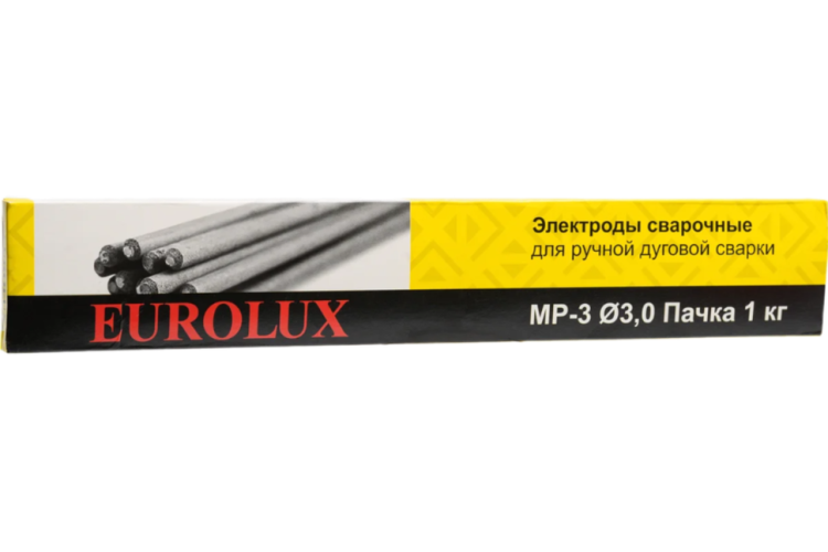 Электрод Eurolux МР-3 Ф3,0 Пачка 1 кг
