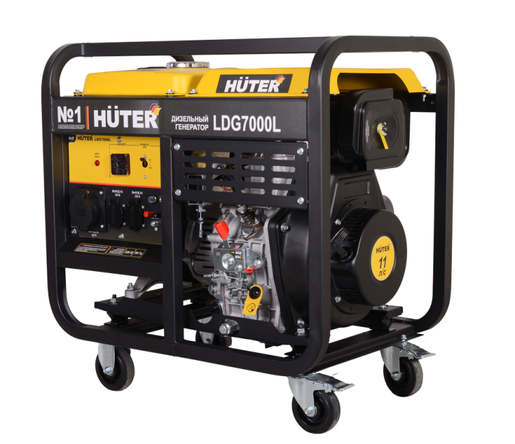 Электрогенератор дизельный LDG 7000L Huter