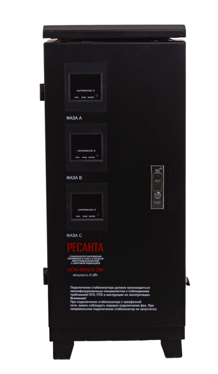Стабилизатор напряжения Ресанта АСН-6000/3-ЭМ