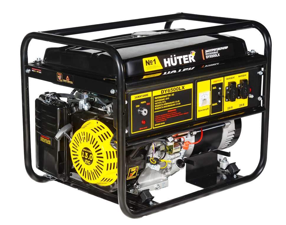 Портативный бензогенератор Huter DY6500LX